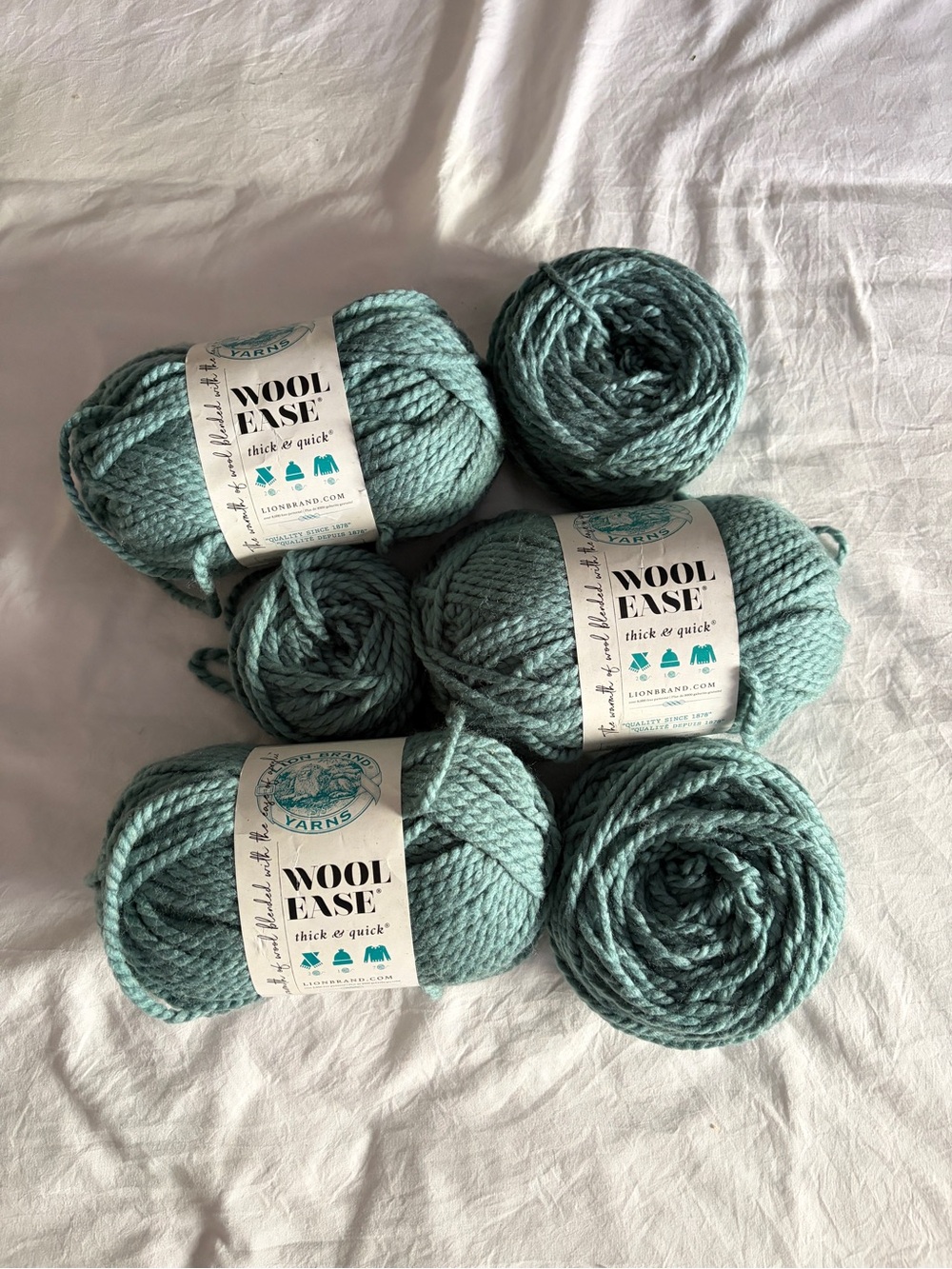 Yarn Lot - Lion Brand Wool-Ease Chunky Yarn - Succulent - 1.75lbs/0.75kg